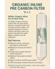 Organic Pre Carbon Filter – Taste & Odor Removal, 10" Inline for RO Purifiers